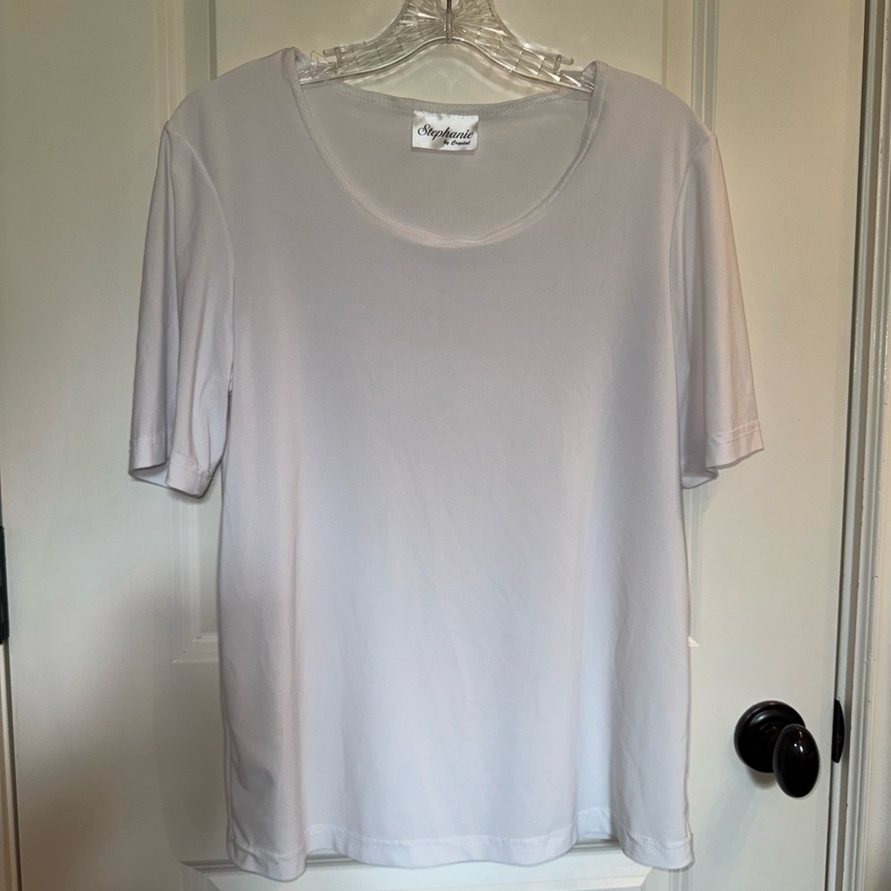 Stephanie by Crystal Elegant White Women's Top